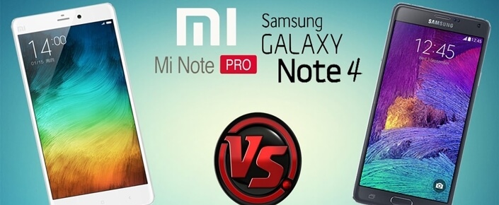 Xiaomi Mi Note Pro ile Samsung Galaxy Note 4 Karşılaştırılması