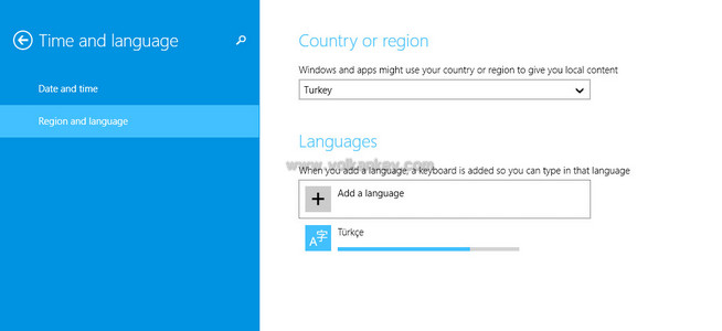 Windows 8 Türkçeleştirme